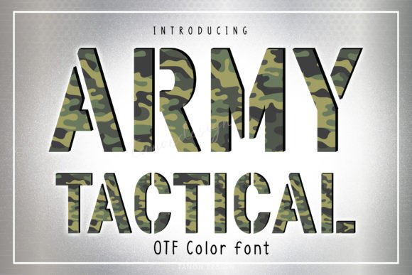 Army Tactical: A Font That Brings Bold Camouflage Style to Your Designs
