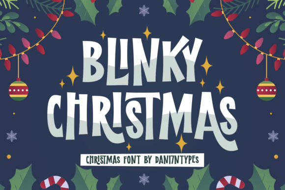 Blinky Christmas: The Playful Display Font for Festive Designs