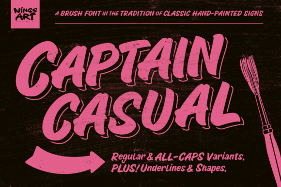 Captain Casual: Authentic Brush Font for Branding