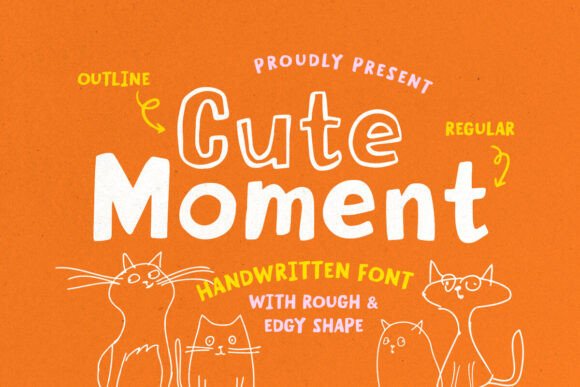 Cute Moment: Where Handwritten Charm Meets Design Versatility