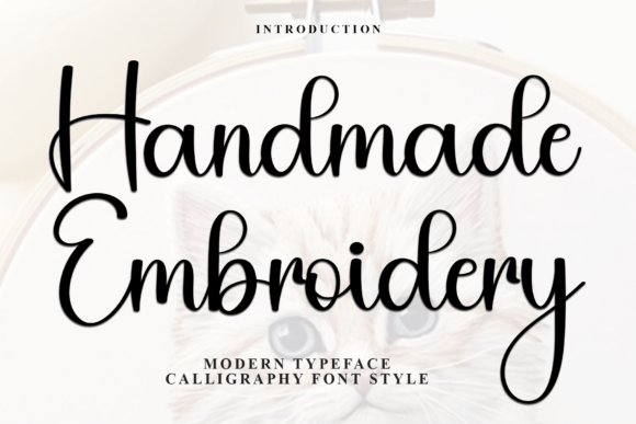 Handmade Embroidery: A Font with Heart for Your Creative Projects