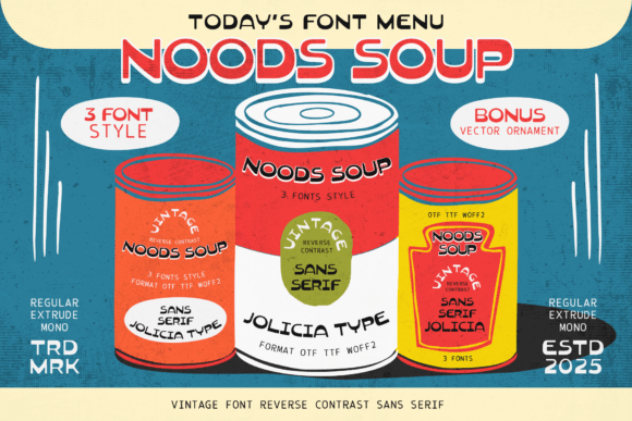 Noods Soup: A Retro Typeface with Modern Charm