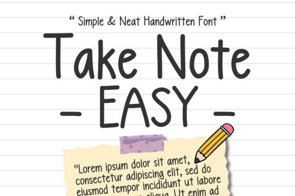Take Note Easy: The Handwritten Font for Authentic Design